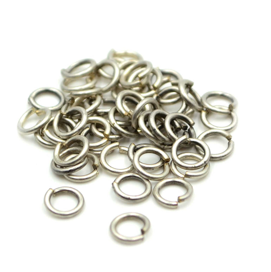 6mm/18g Jump Rings- Antique Silver